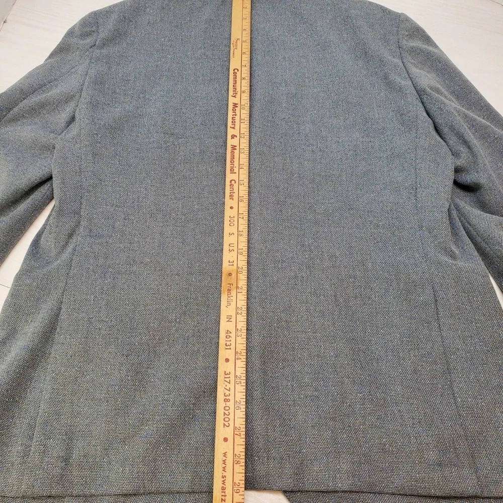 Savile Row Company Shoreditch Blue Grey Textured Blazer Butterfly Lining 44R
